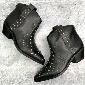 Sam Edelman Brian Leather Studded Ankle Boots